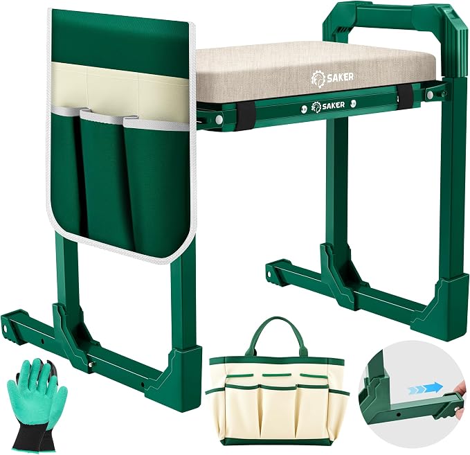 Saker Garden Kneeler and Seat Foldable Gardening Stool by Saker