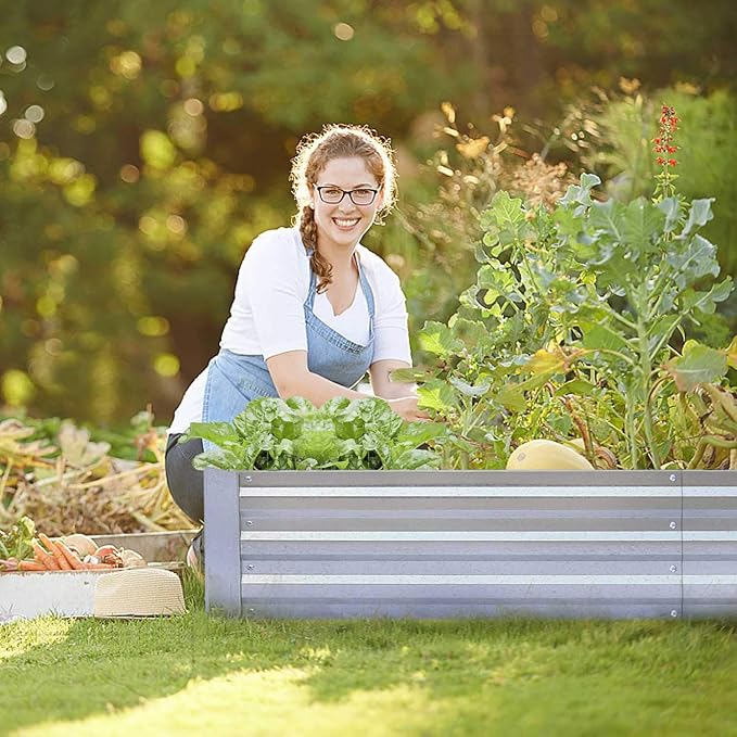 Galvanized Raised Garden Beds for Vegetables Large Metal Planter Box Steel Kit - Image 7
