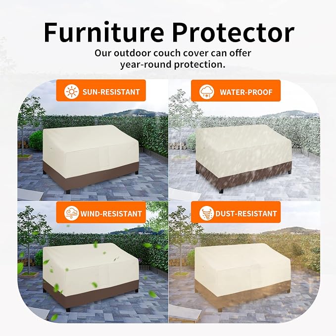 Easy-Going Waterproof Outdoor Couch Cover, Heavy Duty 3-Seater Patio Sofa Cover - Image 5
