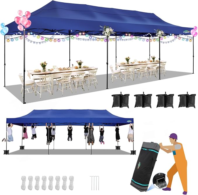 COBIZI 10x30 Pop up Canopy, Heavy Duty Outdoor Party Tents by COBIZI