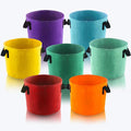 15 Gallon Grow Bags, 7 Pack Colorful Fabric Plant Pots by Sinimaka