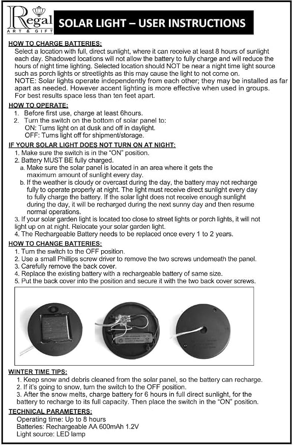 Regal Art & Gift Hot Air Balloon Solar Lantern – Hanging Solar-Powered LED - Image 6