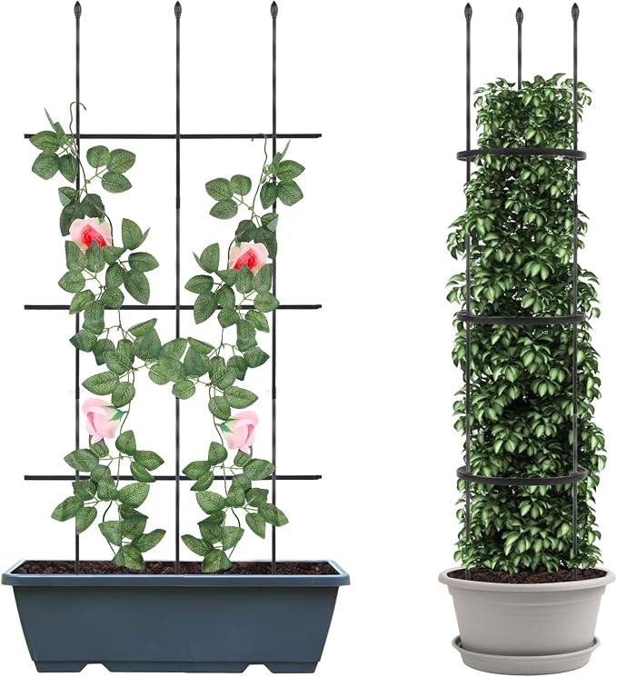 2 Pack Garden Trellis, 2 in 1 Plant Cages & Supports - Image 7