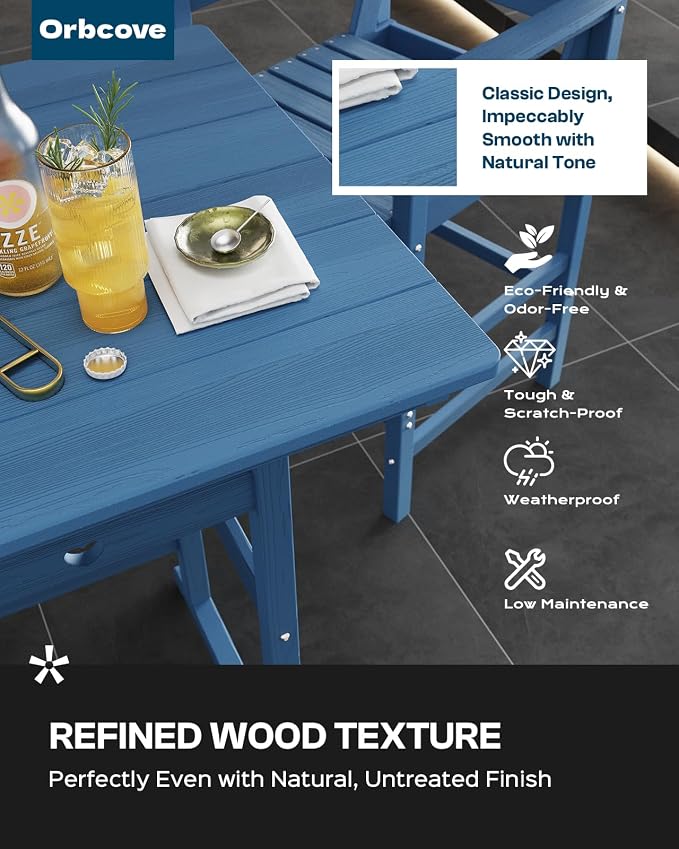 Patio Bar Table, Adirondack Table1 Pieces Set, Bar Height outdoor bar table Set - Image 5