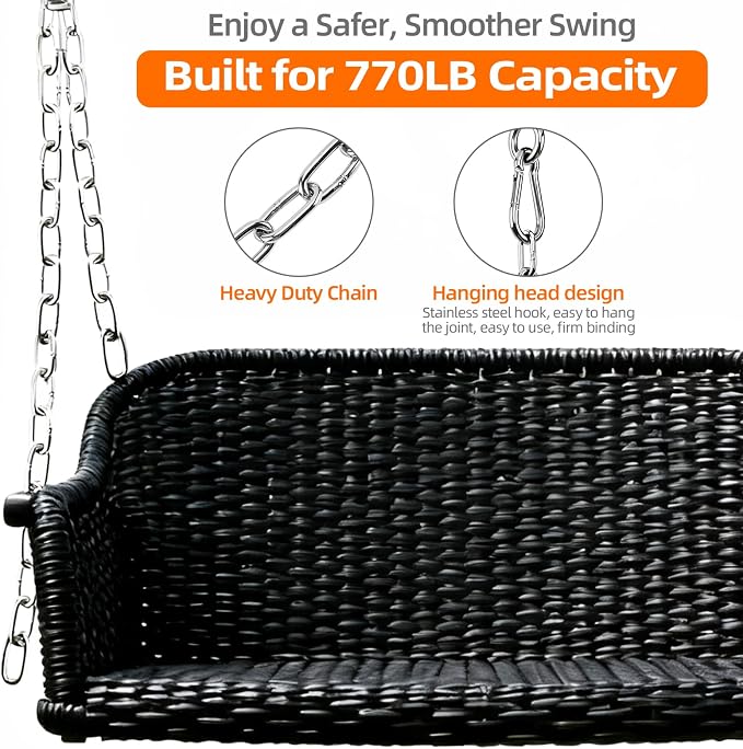 Yaeccc 2 Pack Heavy Duty Porch Swing Hanging Chain Kit, Hammock Chair Hardware - Image 9