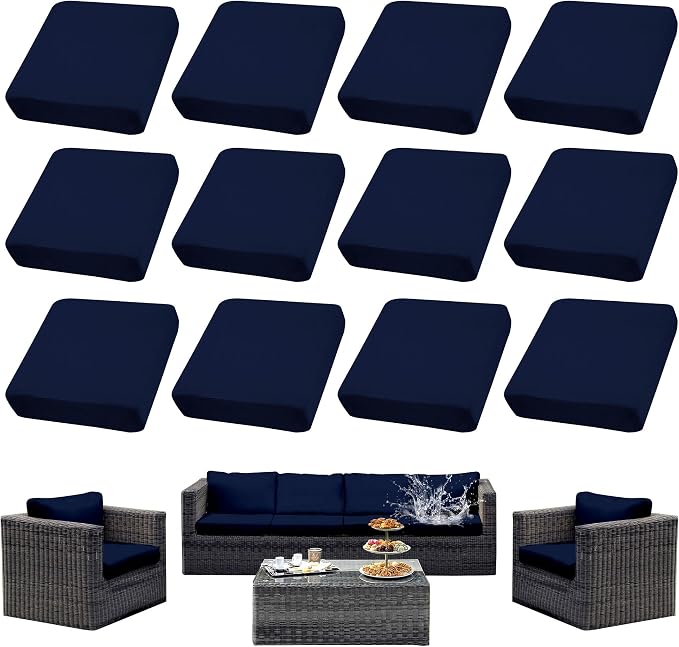 Outdoor Cushion Covers Set, Replacement by SUKAIKEQA
