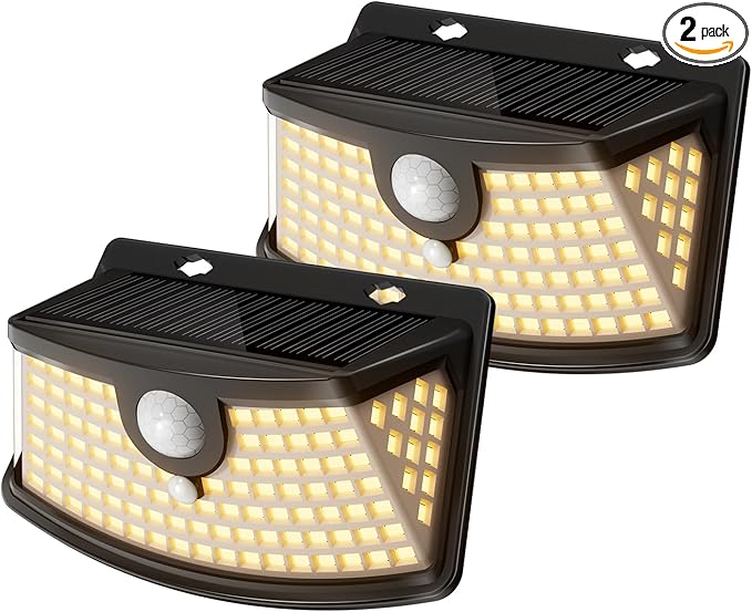 Aootek New Solar Motion Sensor Lights 120 LEDs by Lightupeveryconer