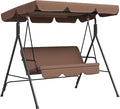 Outsunny 3-Seat Outdoor Patio Swing Chair by Outsunny