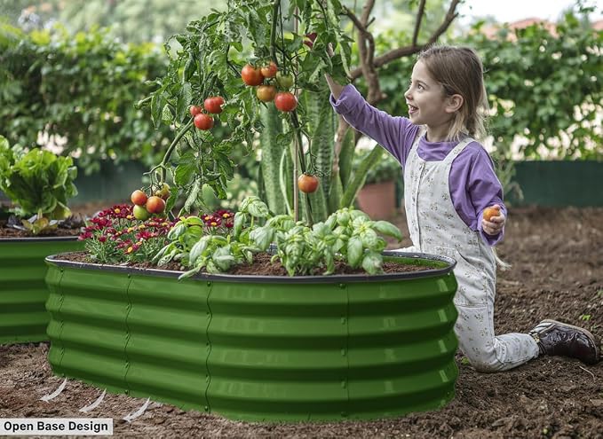 Plant & Plot Galvanized Raised Garden Beds Outdoor // 4×2×1 ft Planter Raised - Image 4
