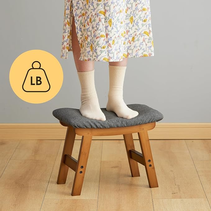 Foot Stool Ottoman Foot Rest Under Desk, Small Stool - Image 5