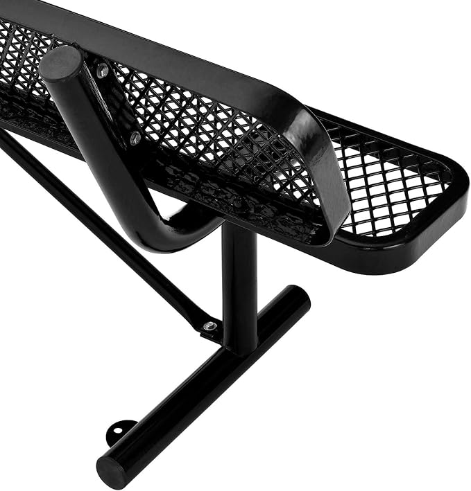 Global Industrial 8'L Heavy Duty Expanded Metal Mesh Bench - Image 6