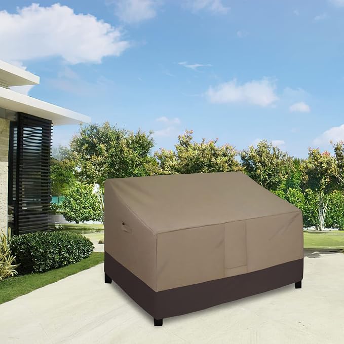 Easy-Going Camel/Dark Brown Waterproof Heavy Duty 3-Seater Patio Sofa Cover - Image 2