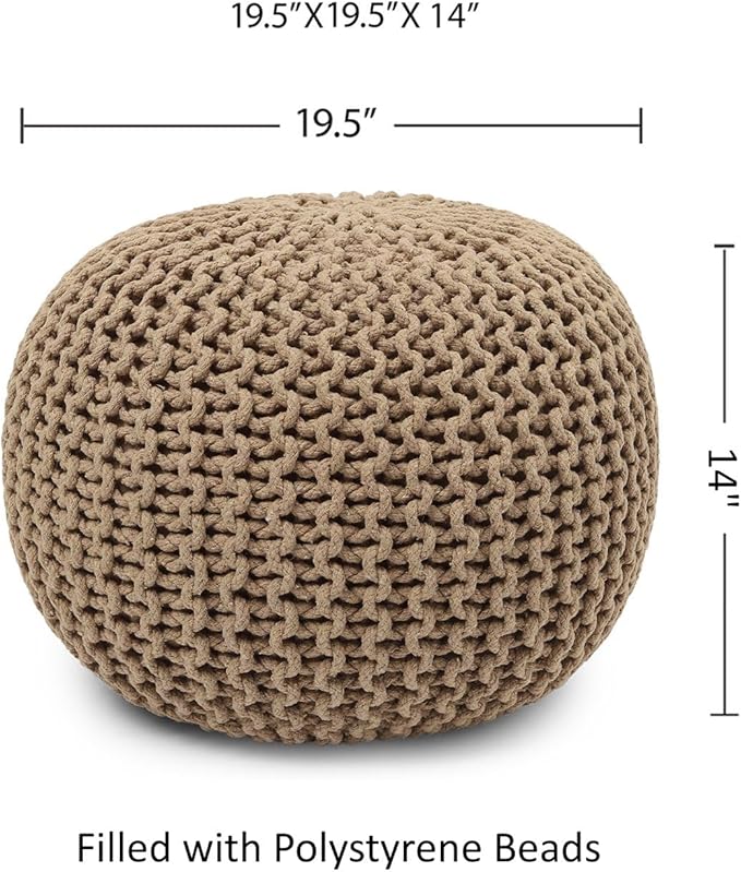 REDEARTH · Round Pouf Ottoman - Image 3