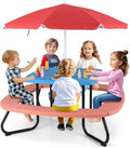 HONEY JOY Kids Picnic Table, 8 Person Toddler Outdoor Table and Chair Set by HONEYJOY