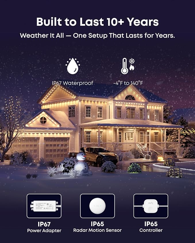 eufy Permanent Outdoor Lights S4, Radar-Activated, 200ft - Image 5