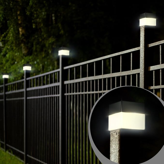 20 Pack Solar Fence Post Cap Lights 2 x 2 Inches Solar Fence Post Caps Lights - Image 6