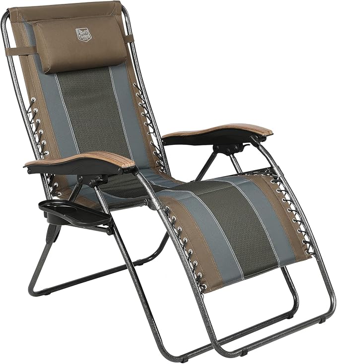 Timber Ridge Oversized Zero Gravity Chair, Padded Reclining Lounge Chair by TIMBERRIDGE