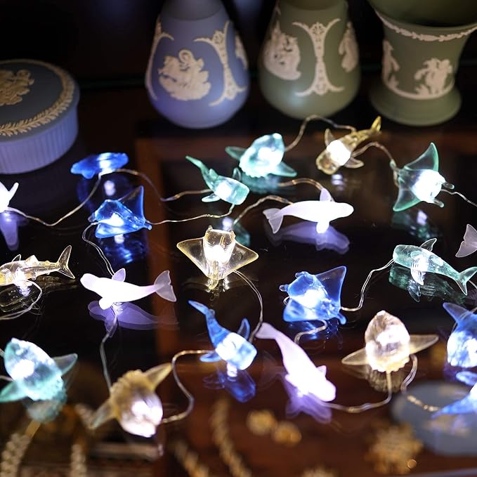Nautical Solar Lights for Outside Sea Fish Outdoor Garden Decor Marine Fairy - Image 3