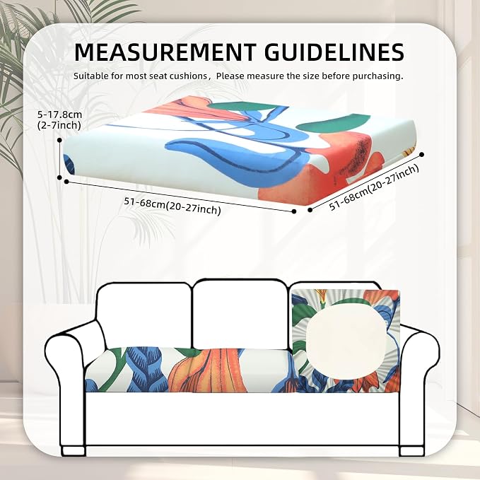 8Pcs Stretch Patio Cushion Covers, Outdoor Couch Covers Replacement, Outdoor - Image 2