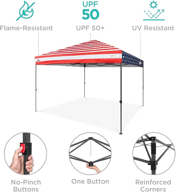 Best Choice Products 10x10ft Pop Up Canopy Tent, Outdoor Shade, 1 Person 1 - Image 4