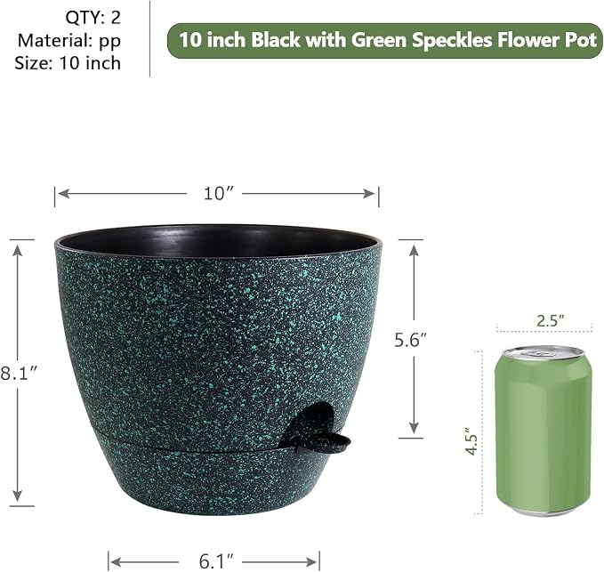 10 inch Self Watering Pots, Plant Pots - Image 3