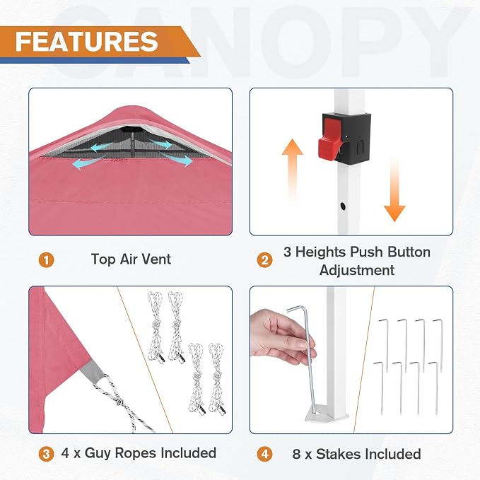 EAGLE PEAK Commercial Canopy 10x10 Pop Up Canopy Tent - Image 6