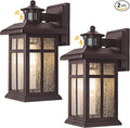 2 Packs Motion Sensor Outdoor Lights- Outdoor Porch Lights Light Fixtures by Brilvibera
