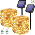 Lezonic Solar Fairy Lights, 2 Pack 240 LED Outdoor Waterproof 24M/80Ft 8 Modes by Lezonic