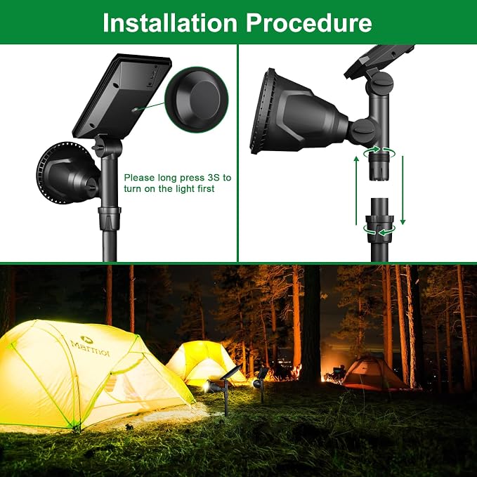 JSOT 600 Lumen Bright Solar Lights Outdoor Waterproof, Solar Powered Landscape - Image 7