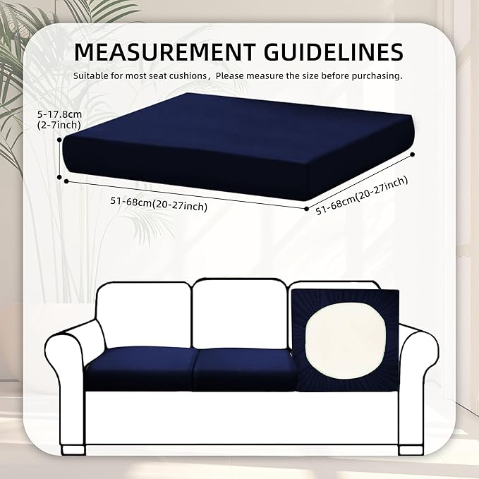 8Pcs Stretch Patio Cushion Covers, Outdoor Couch Covers Replacement, Outdoor - Image 2