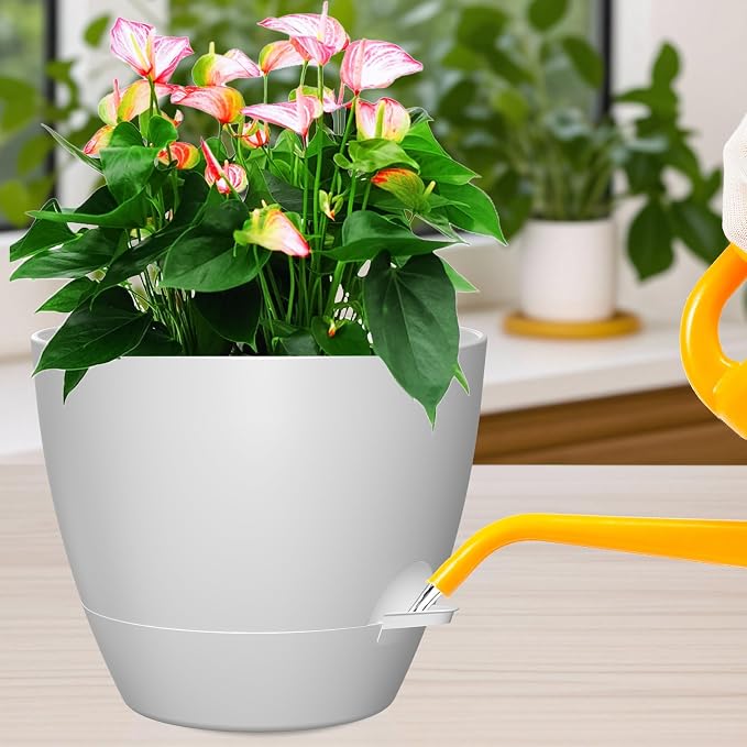 12 Inch Large Self Watering Pots, Flower Pots - Image 7