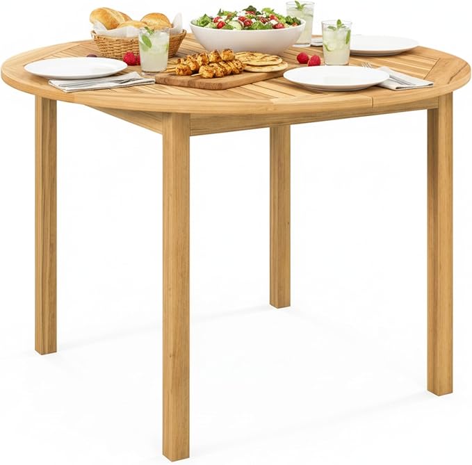 Tangkula 44" Round Outdoor Dining Table by TANGKULA