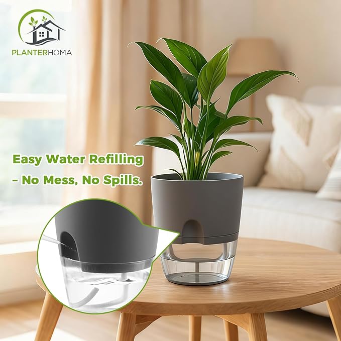 Planterhoma 5 Pack Self Watering Pots - Image 7