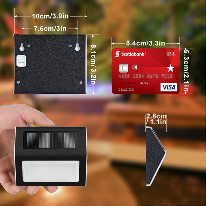 XLUX Solar Lights for Steps Decks Pathway Yard Stairs Fences, LED lamp - Image 2
