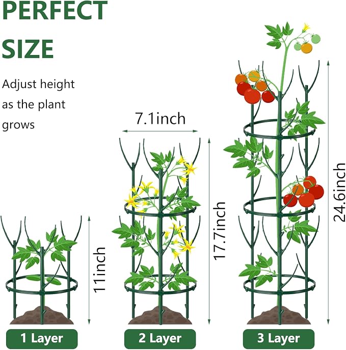 12 Pack Plant Support Stake Half Round Plant Support - Image 2