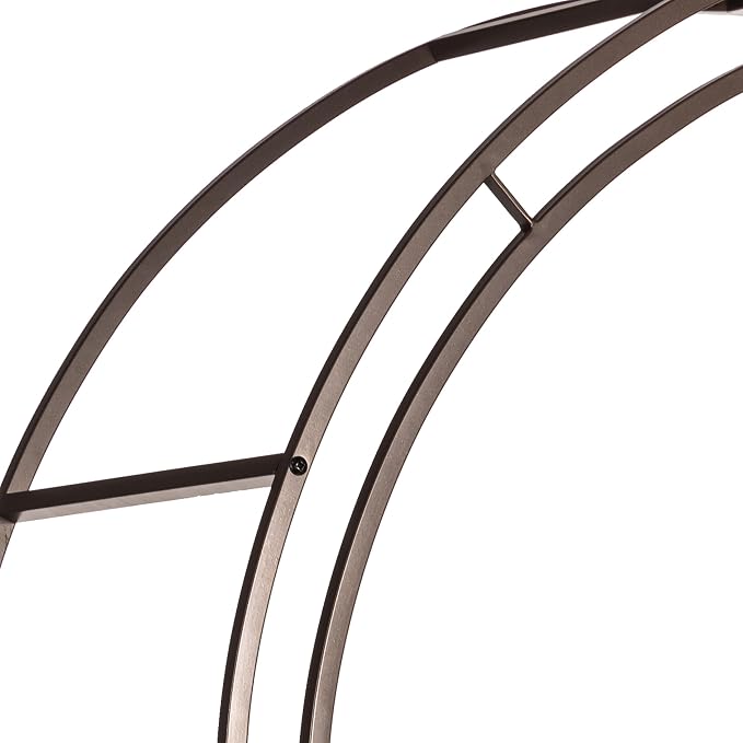 Plow & Hearth Arch Metal Outdoor Garden Arbor Montebello Gunmetal 7 Feet Tall - Image 7