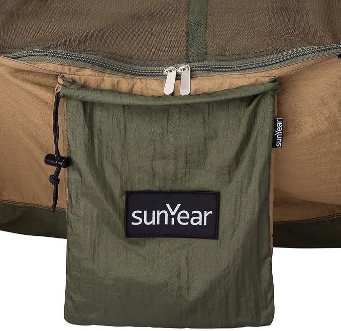 Sunyear Camping Hammock, Portable Single & Double Hammock - Image 7