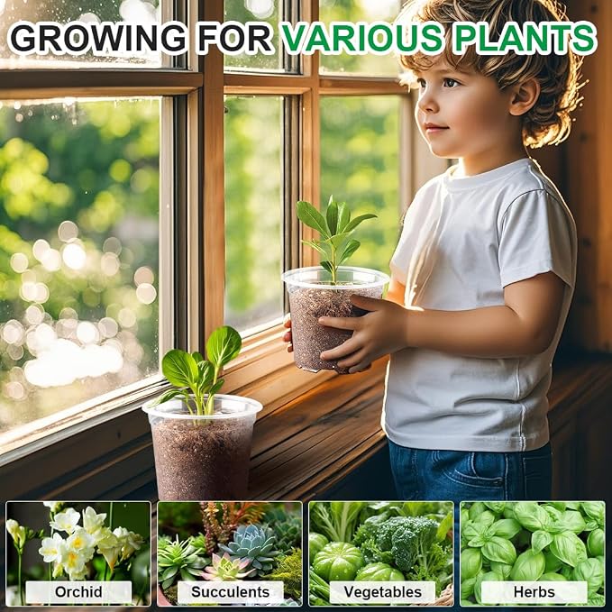 100 Pack 4 Inch Clear Plant pots - Image 7