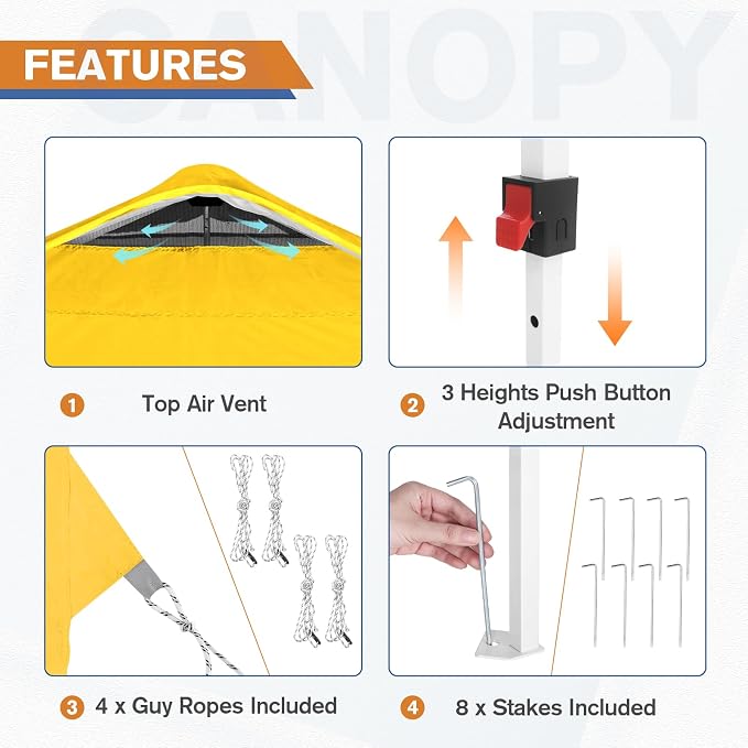 EAGLE PEAK Commercial Canopy 10x10 Pop Up Canopy Tent - Image 6
