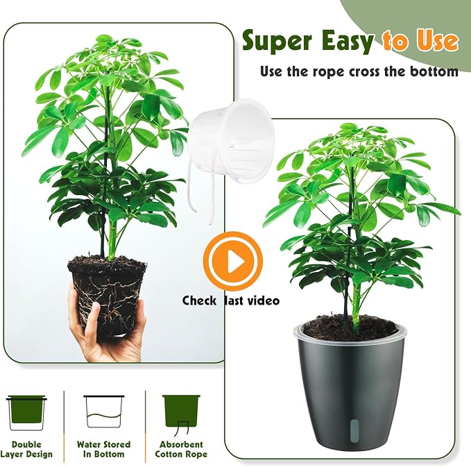 Self Watering Pots for Indoor Plants, Small African Violet Pots - Image 6