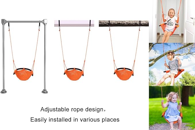 JKsmart Swing Seat for Kids Heavy Duty Rope Play Secure Children Swing Set - Image 5