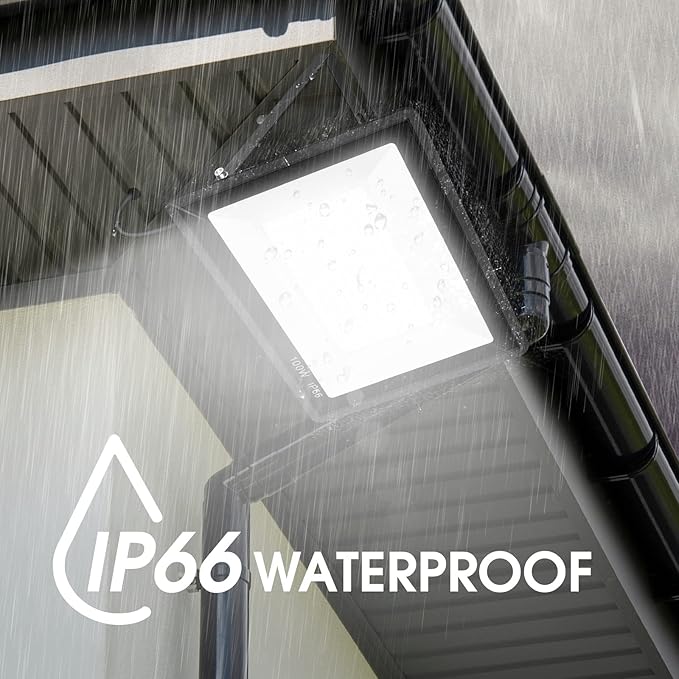 3 Pack 100W Led Flood Lights Outdoor, Super Bright 11600LM Security Lights - Image 2