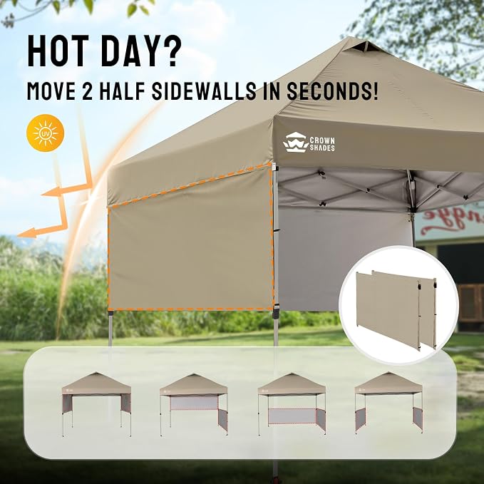 CROWN SHADES 10x10 Pop up Canopy Tent Instant Canopy - Image 4