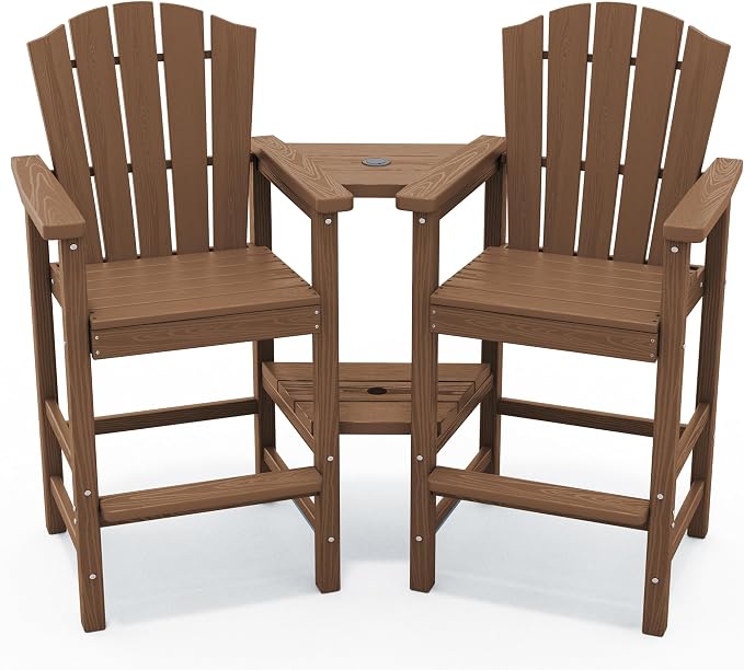KINGYES Tall Adirondack Chair Set of 2, All-Weather HDPE Outdoor Adirondack - Image 10