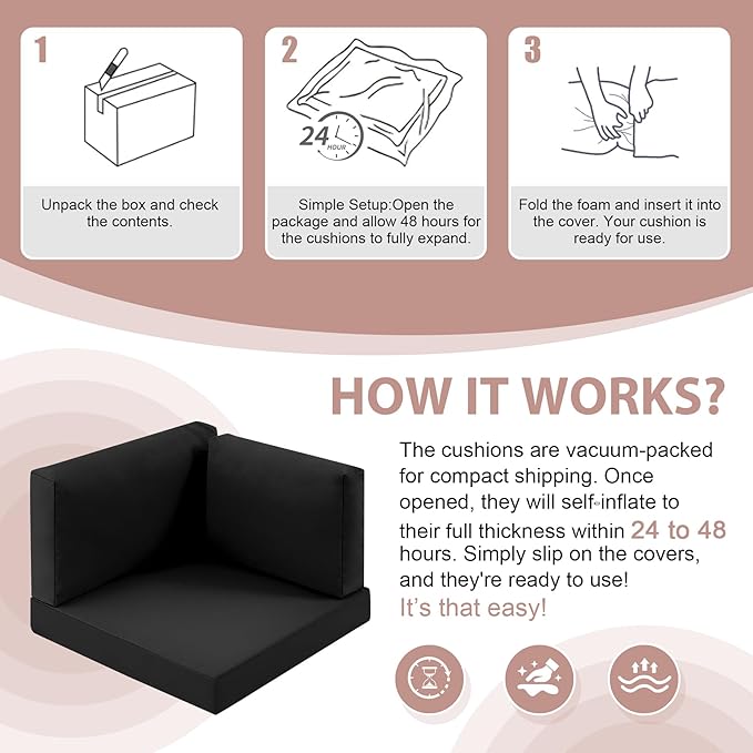 14-Piece Patio Furniture Cushions Set, Replacement Outdoor Cushions - Image 6