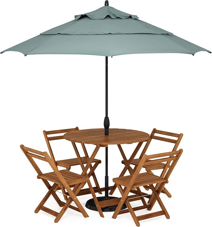 Furinno FG19018F Tioman Outdoor Hardwood Nation Round Dining Table by Furinno-FitsYourSpaceFitsYourBudget