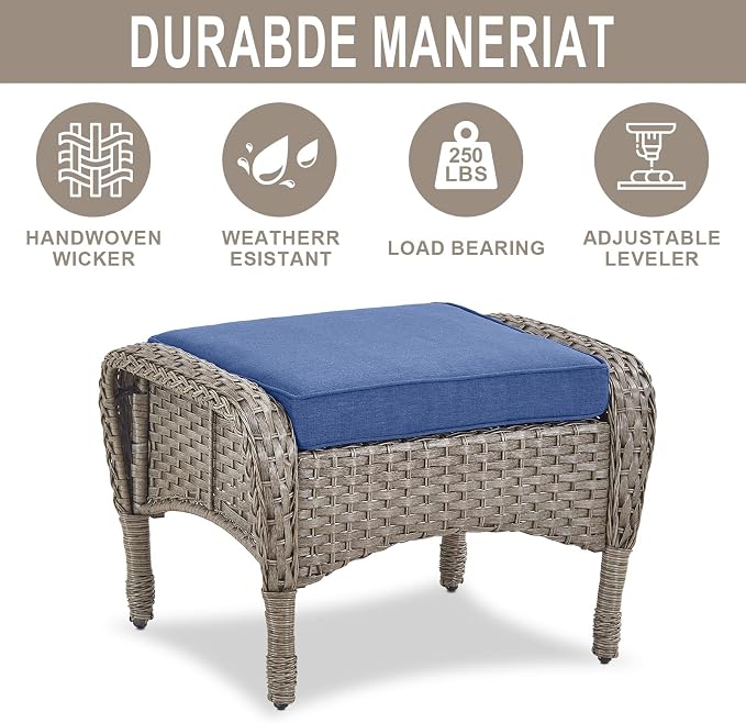 Belord Outdoor Ottomans for Patio Foot Rest - Image 6
