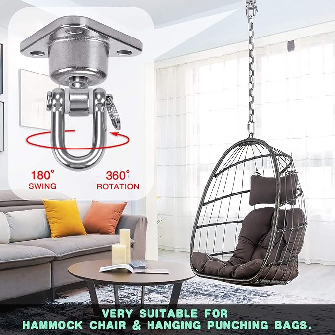 IOH Silent Bearing Swing Hanger Hammock Chair Hanging Kit - Image 3