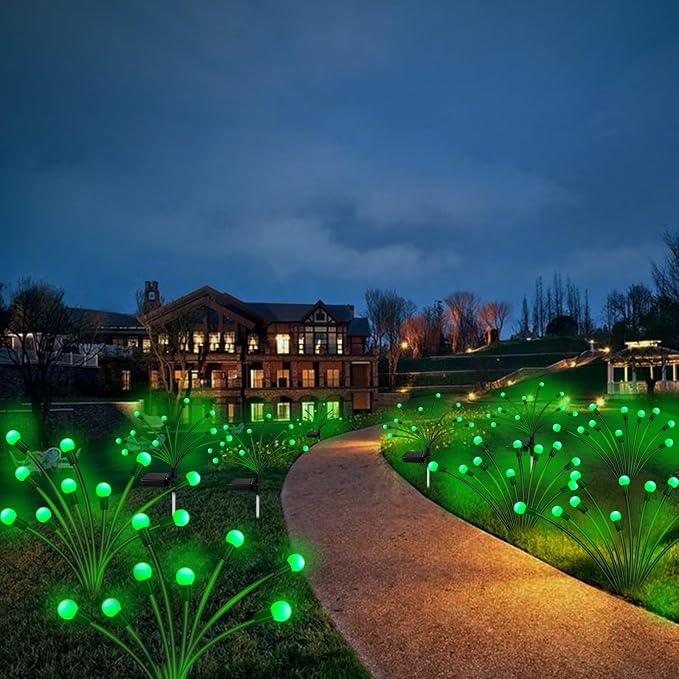 Kohlrabi Solar St Patricks Day Lights Outdoor, 2 Pack 20 LED Solar Green - Image 6