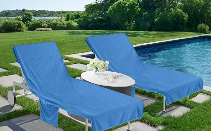 Super Soft & Thick Lounge Chair Towel Cover, Chaise Lounge Cover - Image 7